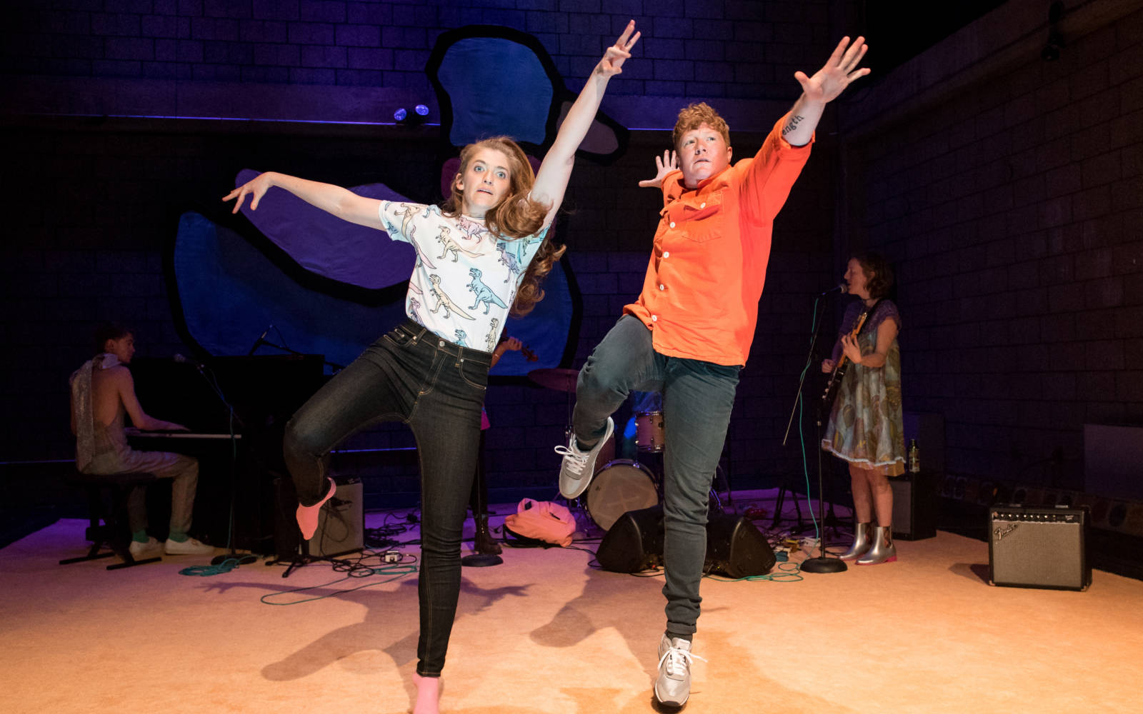 Two actors in dance